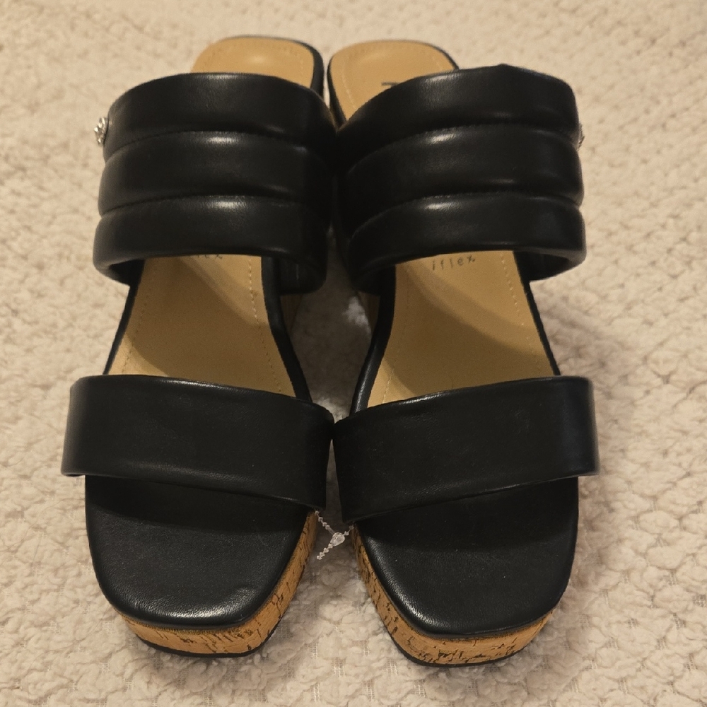 Anne Klein Black Platform Sandals